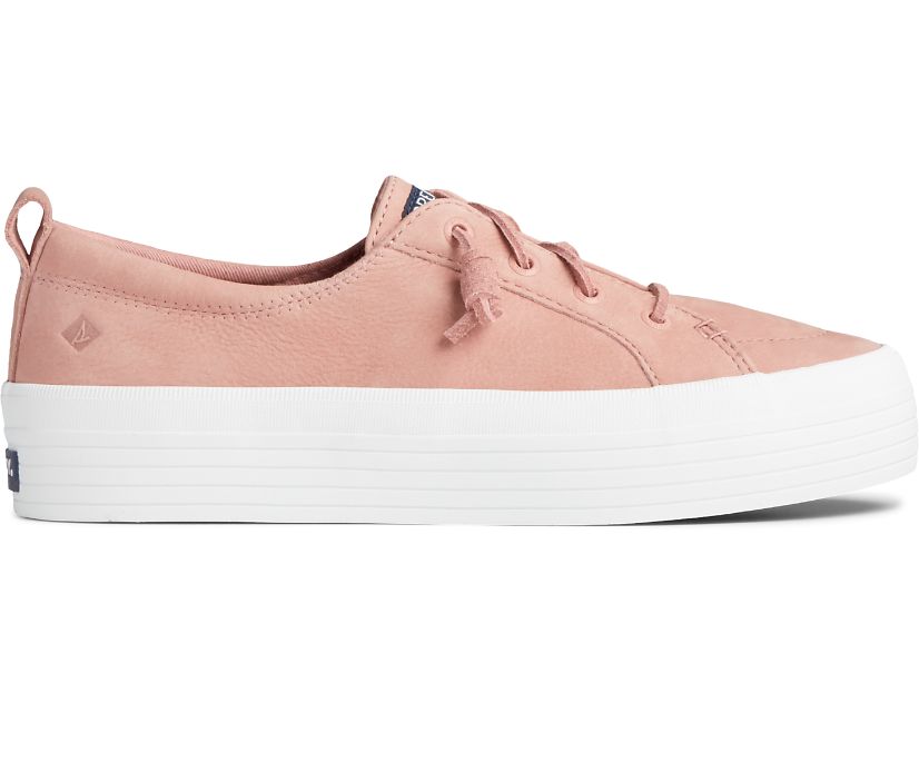 Sperry Crest Vibe Platform Leather Sneakers - Women's Sneakers - Rose [BJ2790361] Sperry Ireland